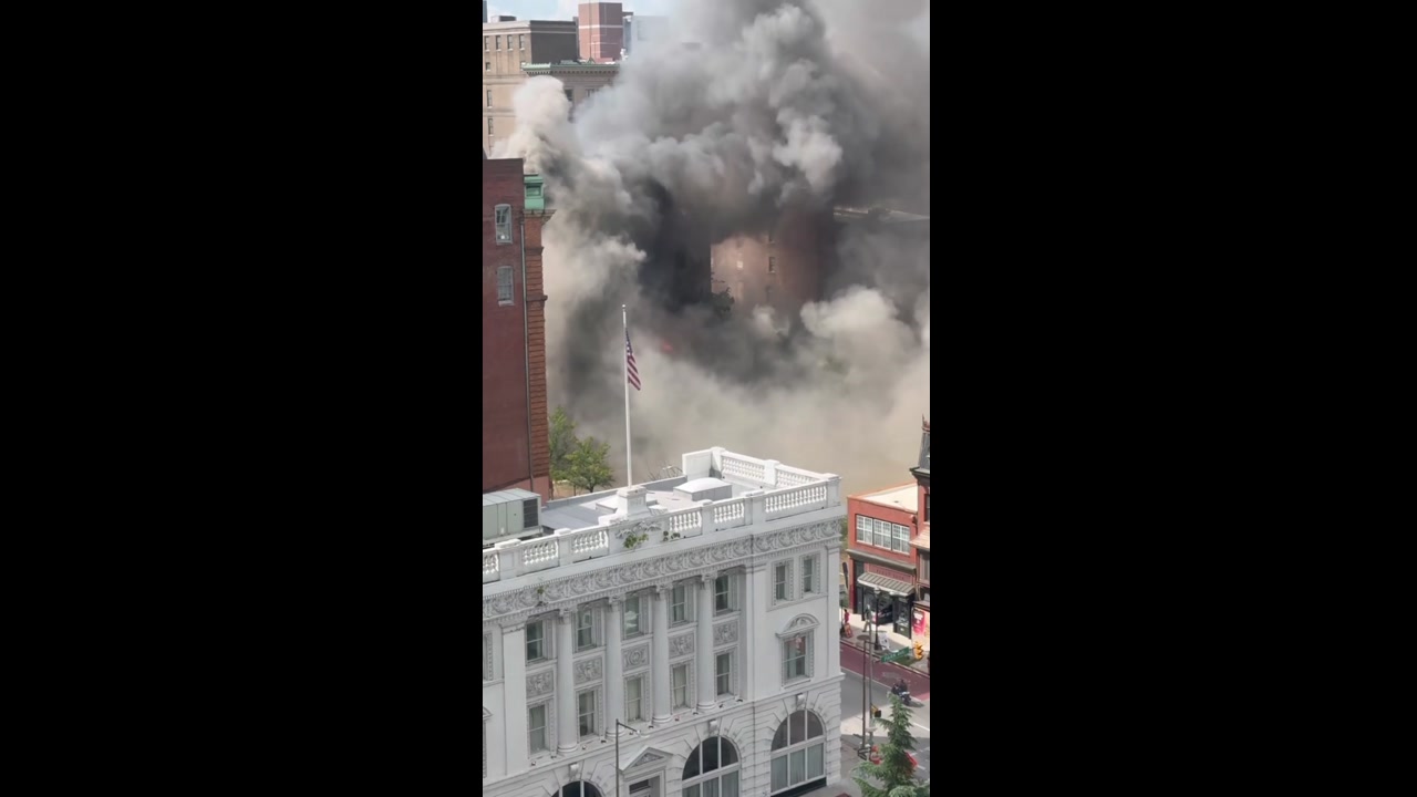 [Video] Massive Fire Destroys Vacant Buildings in Downtown Baltimore