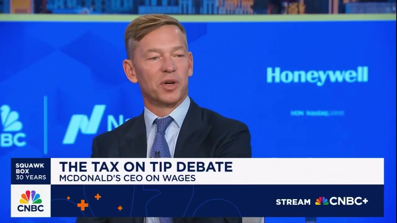 [Video] McDonald's CEO Slams Trump’s Tip Tax Policy as Unfair to Chains