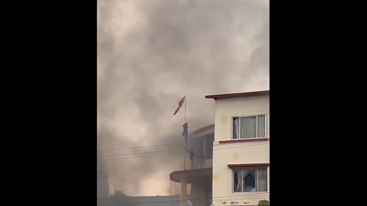 [Video] Protesters Storm Nepal's Communist HQ, Tear Down Party Flag