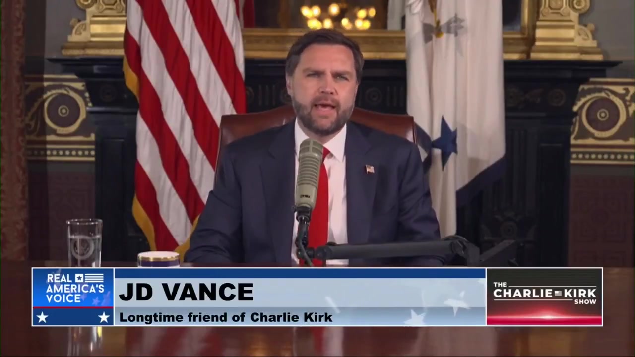 [Video] Vice-president JD Vance hosts Charlie Kirk Show from the White House