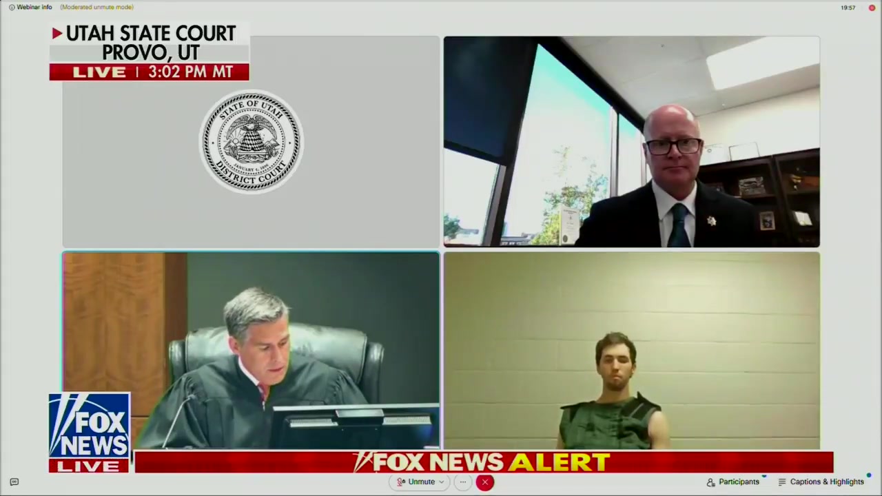 [Video] Tyler Robinson arraigned in court; state seeks death penalty for Charlie Kirk's killing