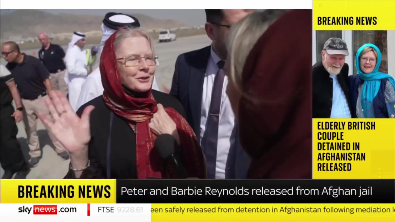 [Video] Elderly British couple released from Taliban detention after Qatari mediation