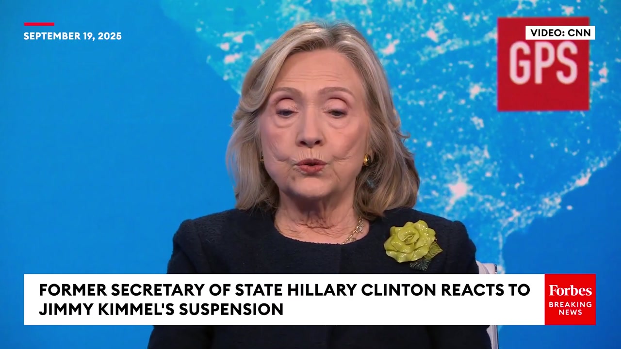 [Video] Hillary Clinton says Trump is canceling Jimmy Kimmel to silence opponents