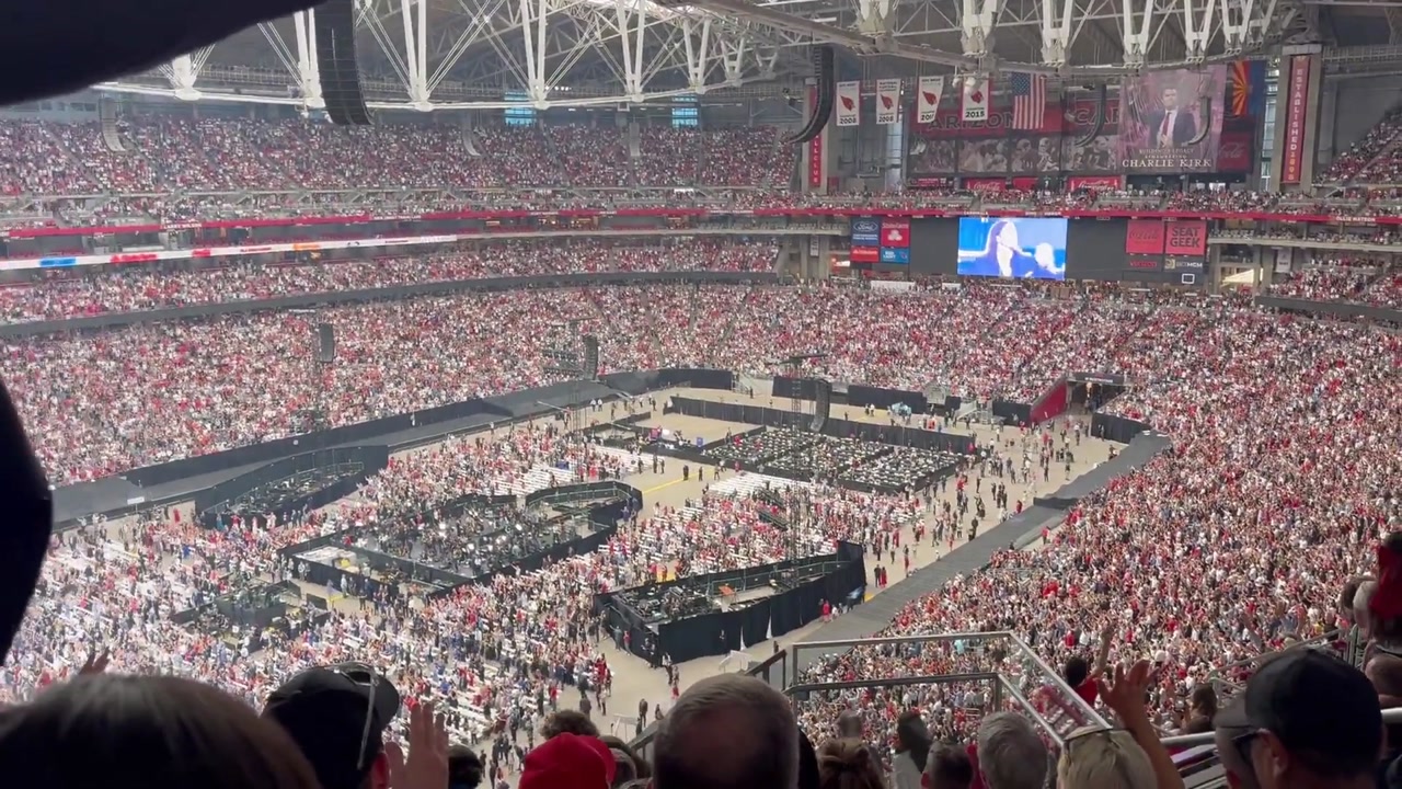 [Video] Over 100,000 attend Charlie Kirk's memorial at State Farm Stadium