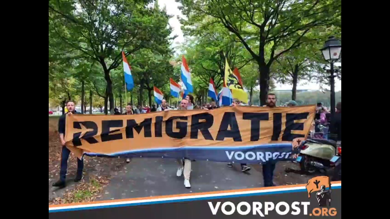 [Video] Voorpost attends demonstration at Malieveld, promotes #remigration