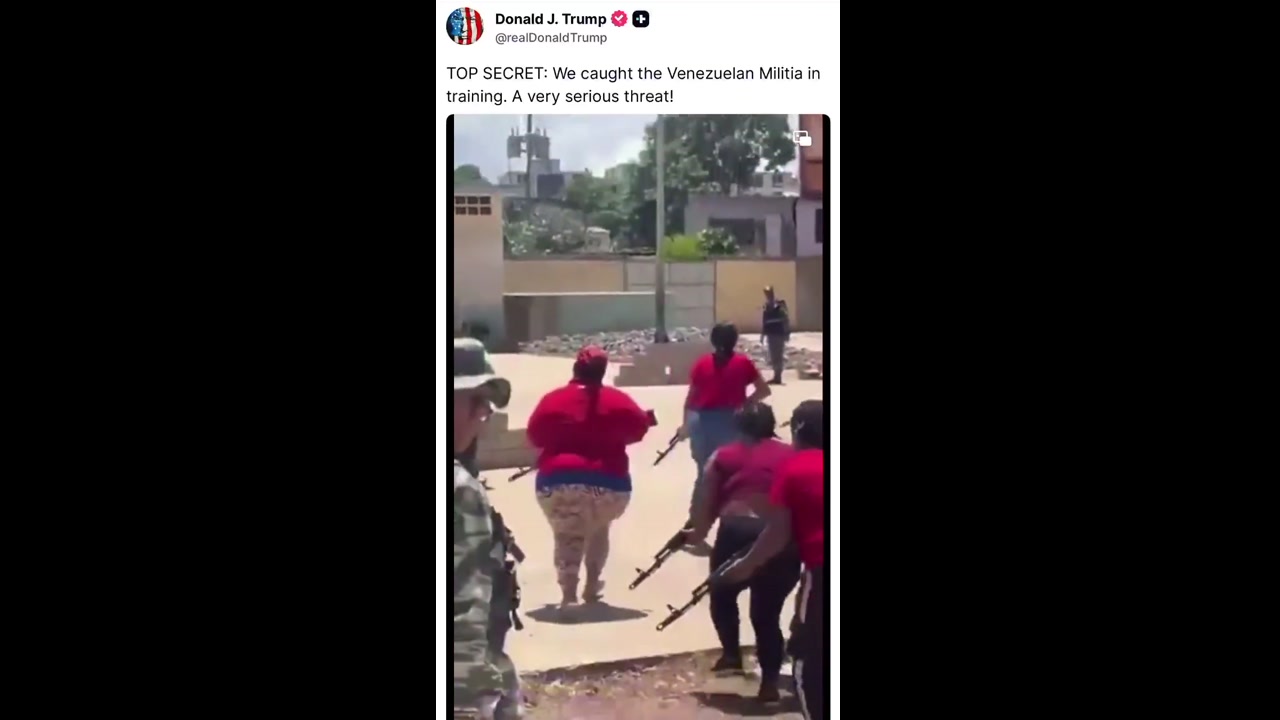 [Video] Trump: Venezuelan Militia caught in training, a serious threat
