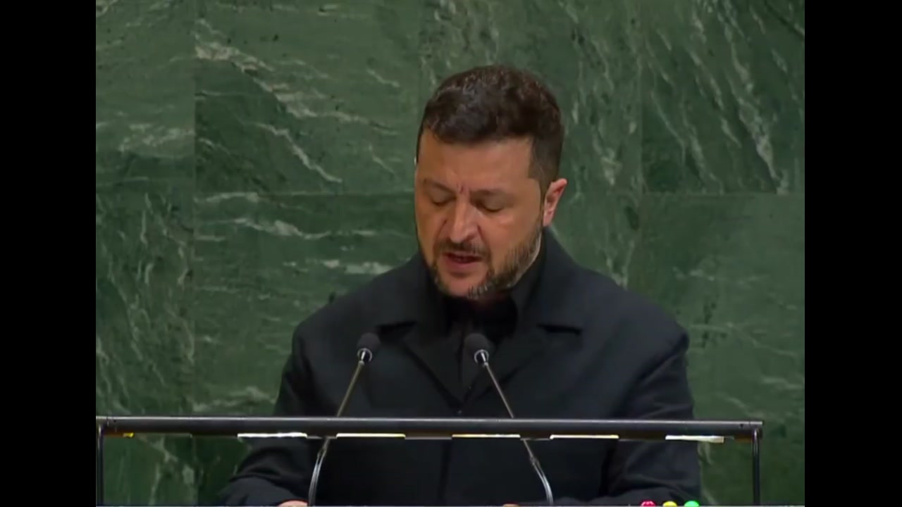 [Video] Ukrainian President Zelensky addresses UN on international law