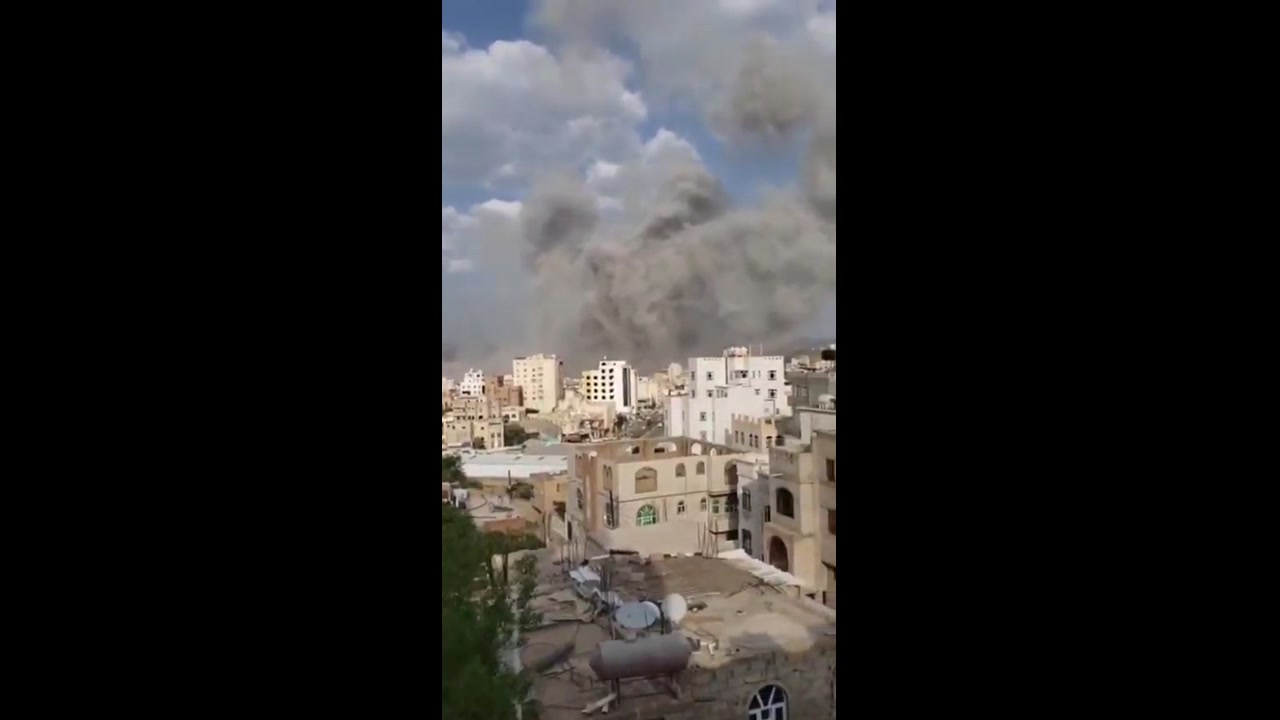 [Video] Israel conducts over 20 airstrikes on Houthi-controlled Sana'a, Yemen