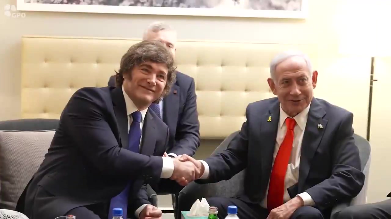 [Video] Israeli Prime Minister Benjamin Netanyahu meets Argentine President Javier Milei