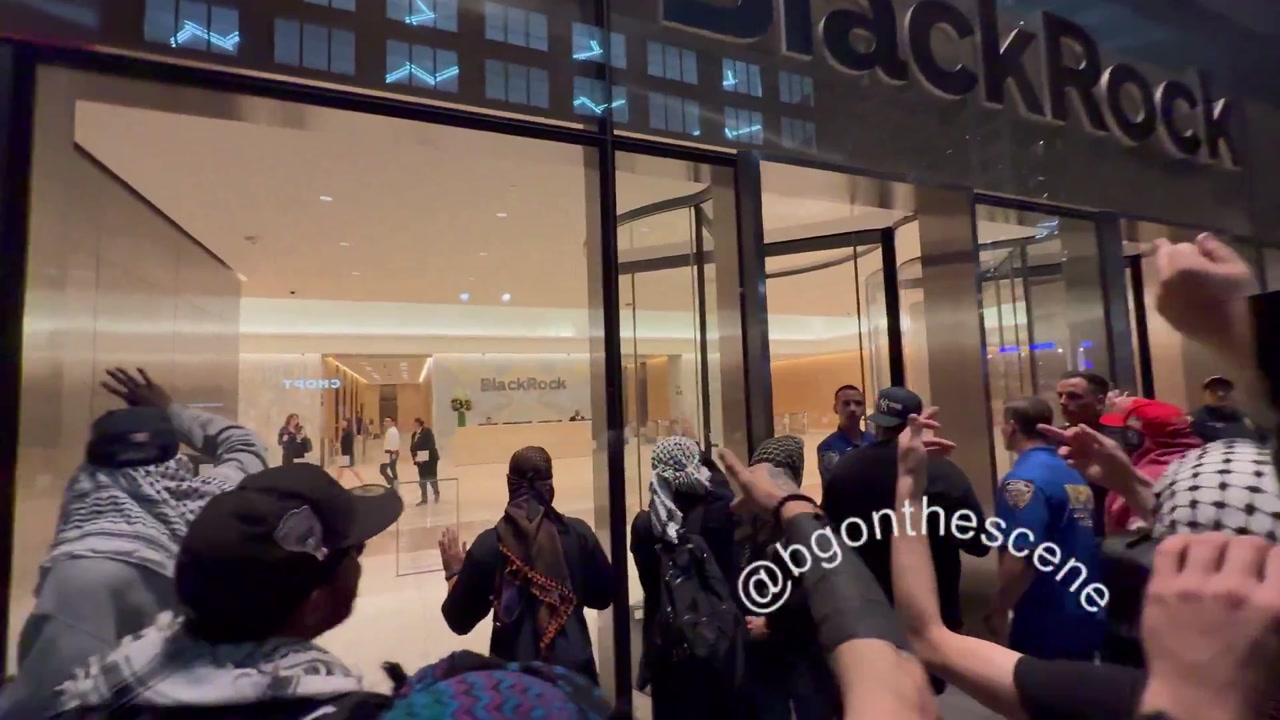 [Video] Pro-Palestinian protesters attempt to storm BlackRock headquarters in NYC