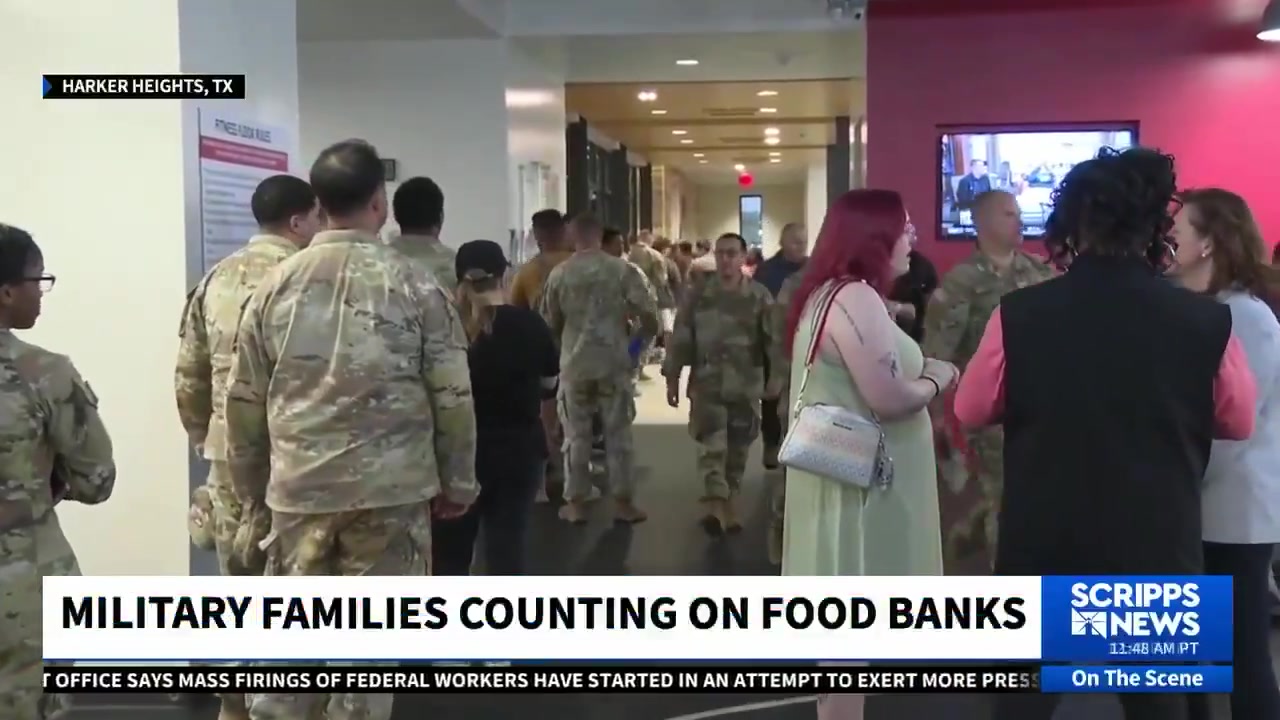 [Video] Food bank serves military members who missed paycheck this week