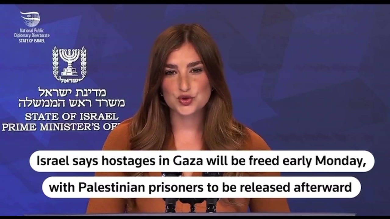 [Video] Israel expects release of 20 hostages early Monday morning