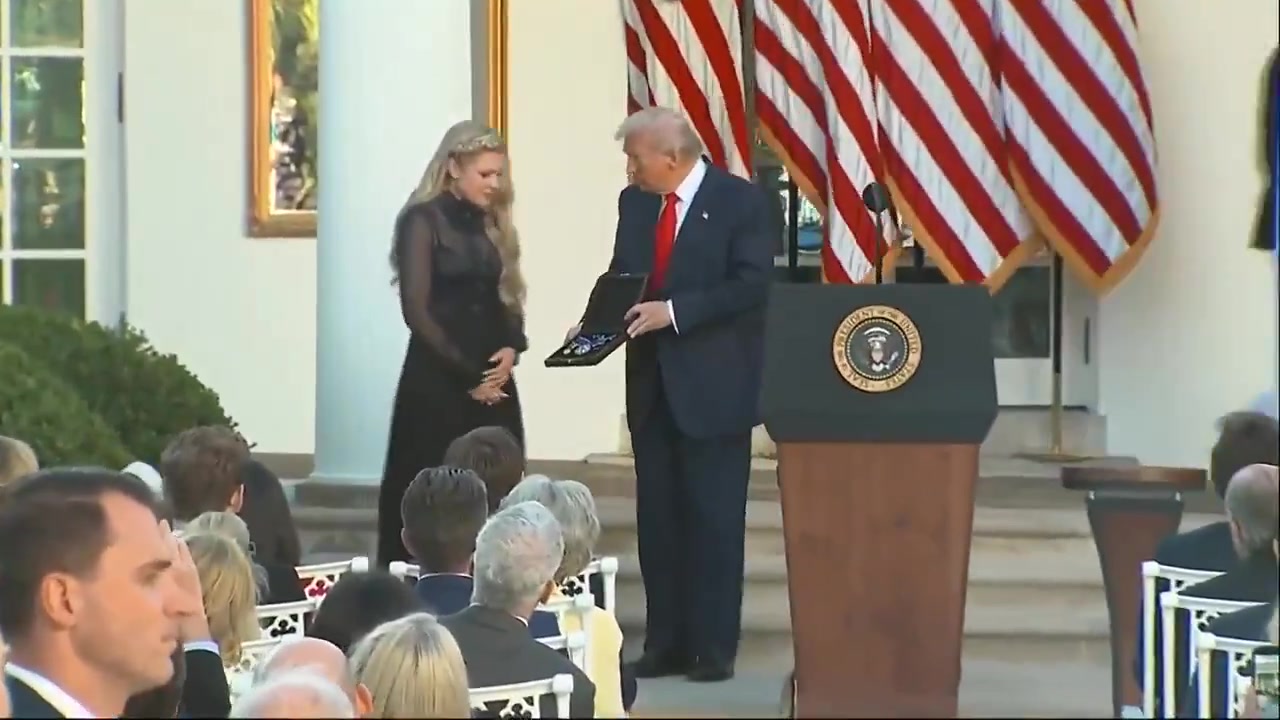 [Video] President Trump awards Presidential Medal of Freedom to Charlie Kirk's wife