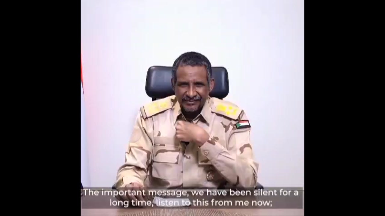 [Video] Gen. Hemedti declares aircraft aiding Sudanese Armed Forces as targets