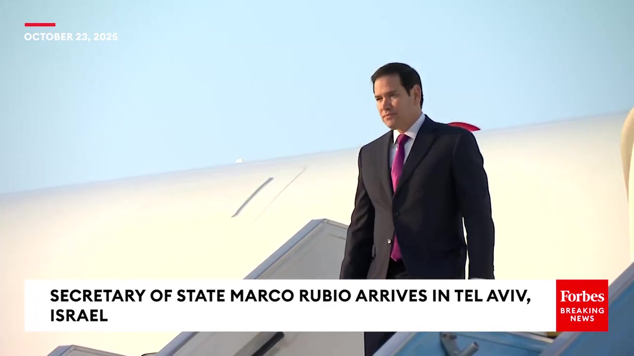 [Video] US Secretary of State Marco Rubio arrives in Tel-Aviv, Israel