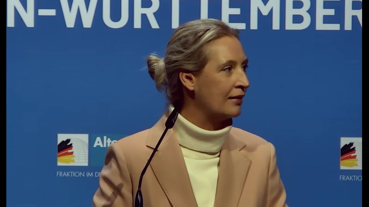 [Video] AfD chief Alice Weidel urges citizens to raise German flags amid investigation
