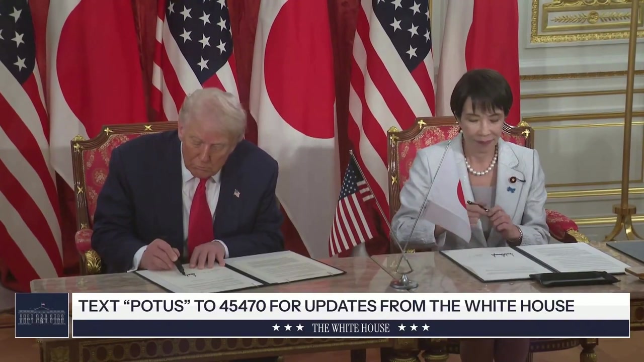 [Video] Trump, Takaichi Sign U.S.-Japan 'New Golden Age' Pact and Minerals Deal