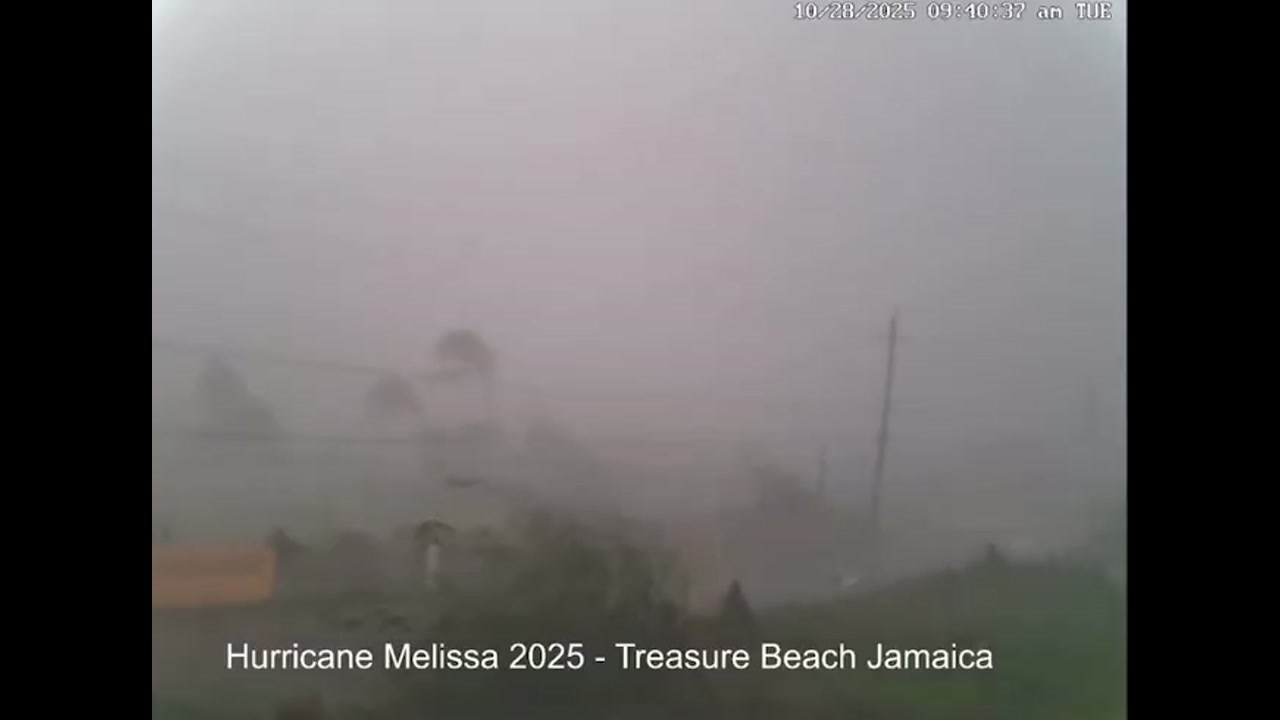 [Video] Hurricane Melissa makes landfall near Treasure Beach, Jamaica