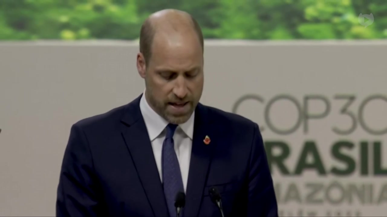 [Video] Prince William at COP30: Climate threats are fast approaching for all
