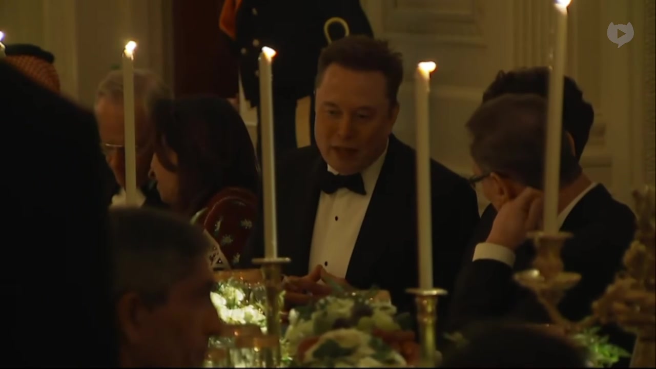 [Video] Elon Musk attends White House dinner for Saudi Crown Prince