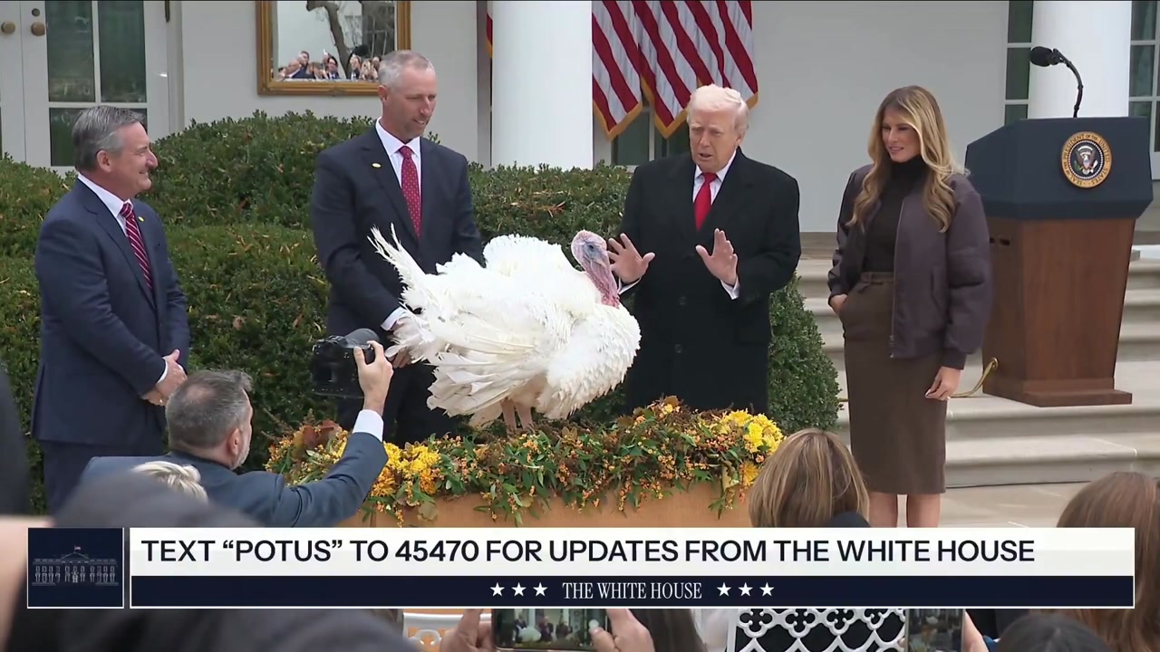 [Video] President Trump Pardons Turkeys Gobble and Waddle in Rose Garden Ceremony