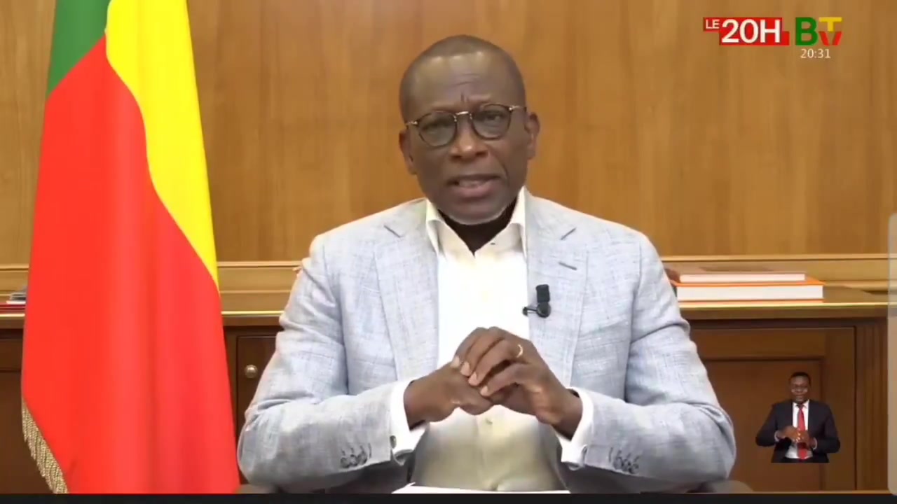 [Video] Benin President Patrice Talon says coup attempt was foiled