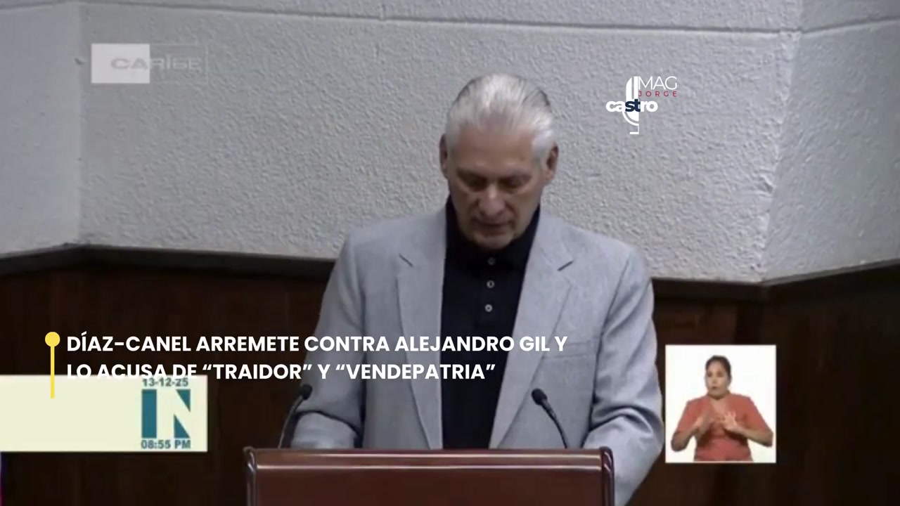 [Video] Cuban Dictator Miguel Díaz-Canel accuses former Economy Minister Alejandro Gil of treachery