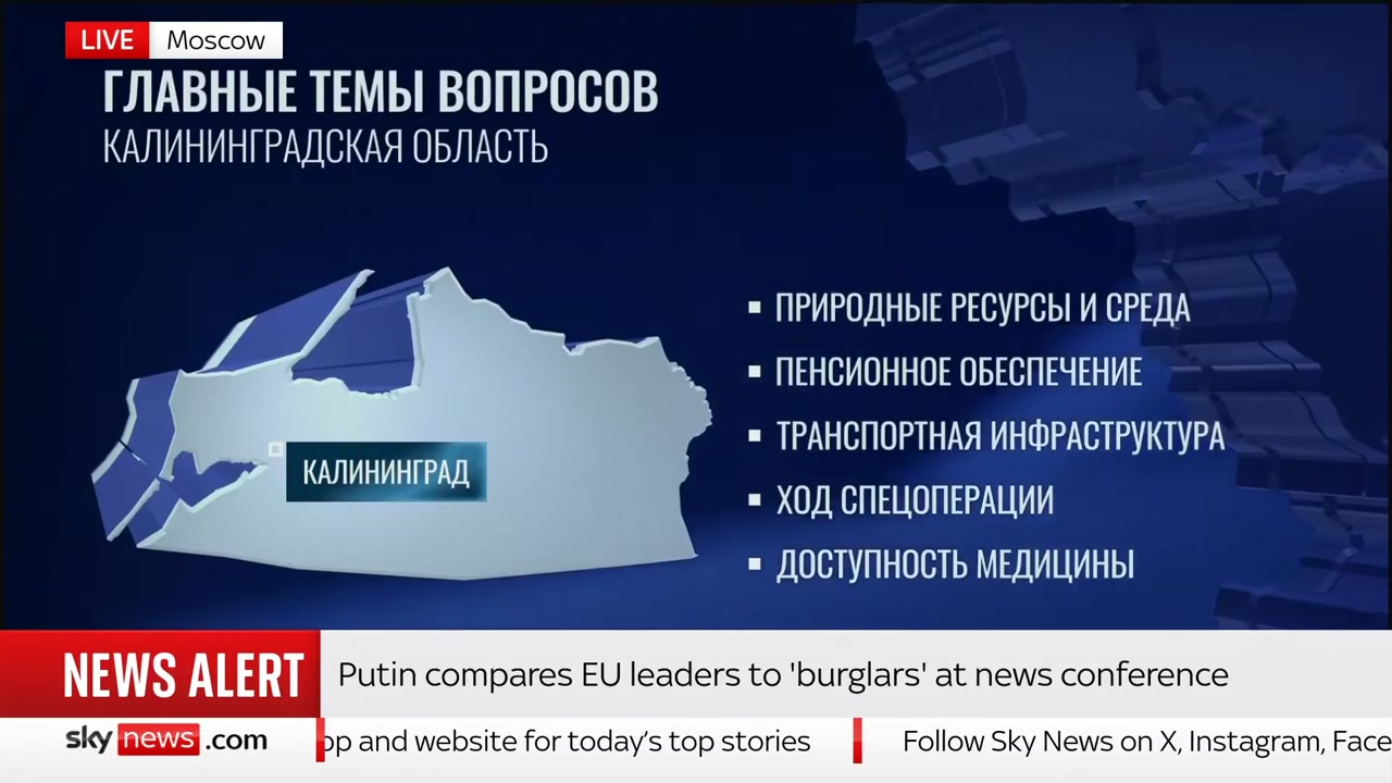 [Video] Putin warns blockade of Kaliningrad could escalate to large-scale conflict