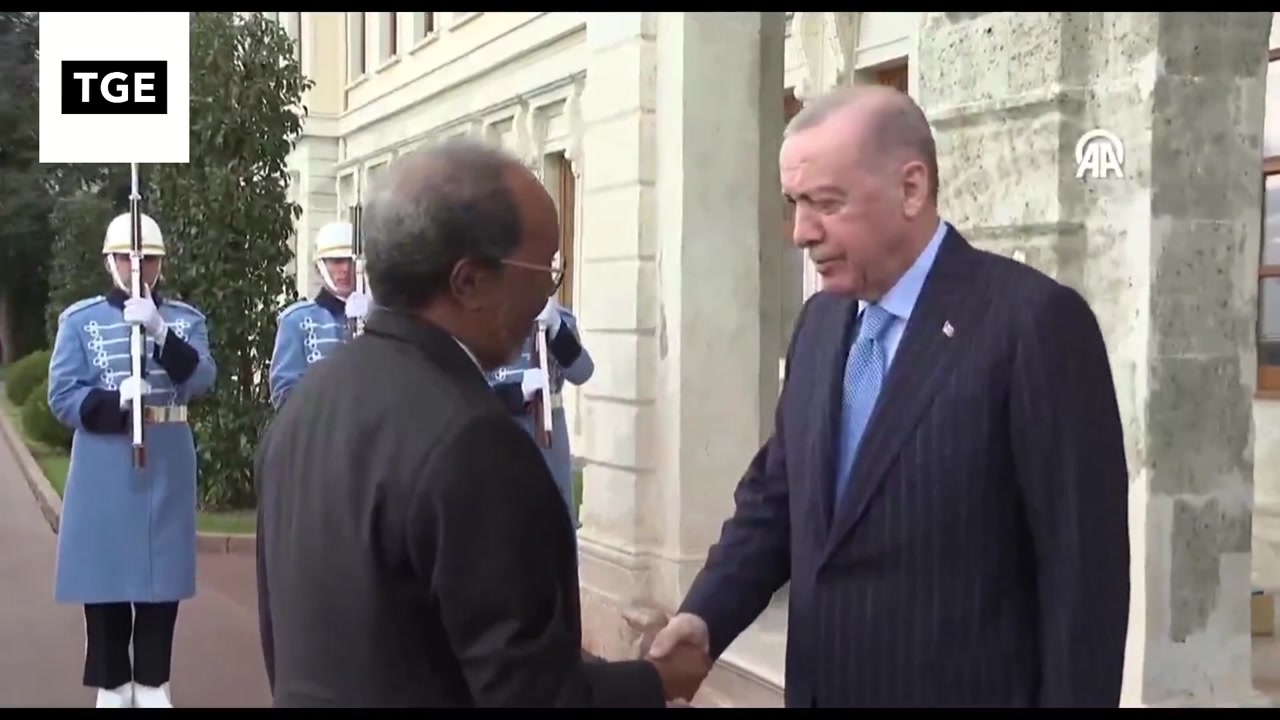 [Video] Somali President Hassan Sheikh Mohamud meets Turkish President Erdoğan