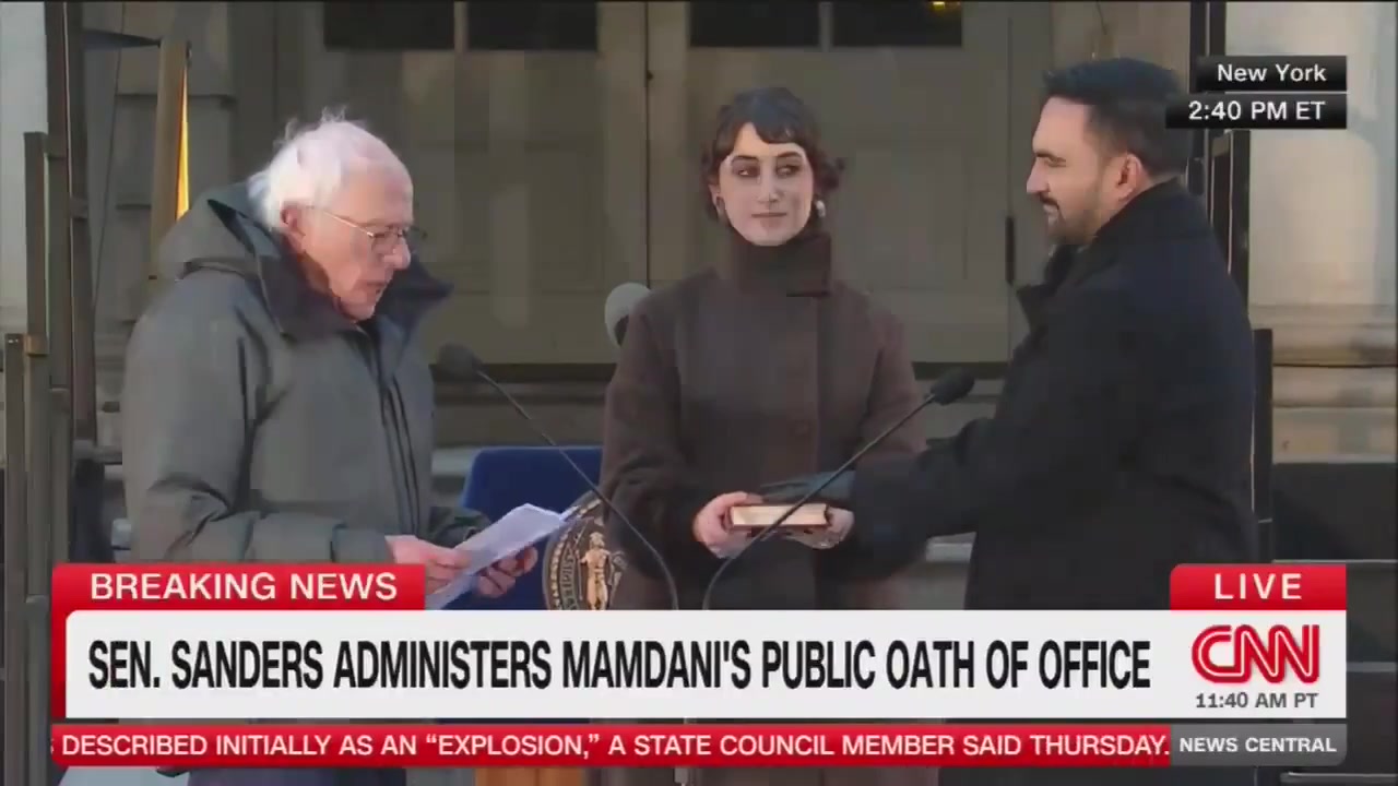[Video] Bernie Sanders swears in Zohran Mamdani as New York City mayor