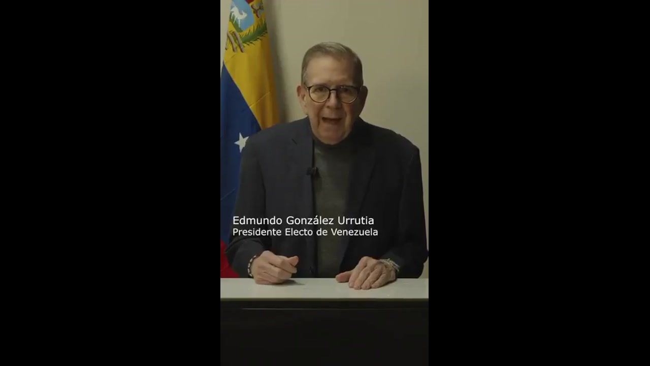 [Video] Venezuelan president-elect Edmundo González calls for release of political prisoners