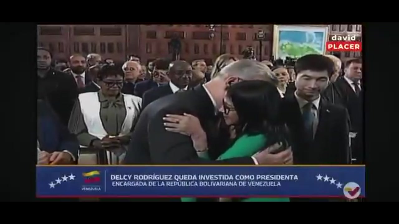 [Video] Delcy Rodríguez greets ambassadors of China, Russia, and Iran after swearing in