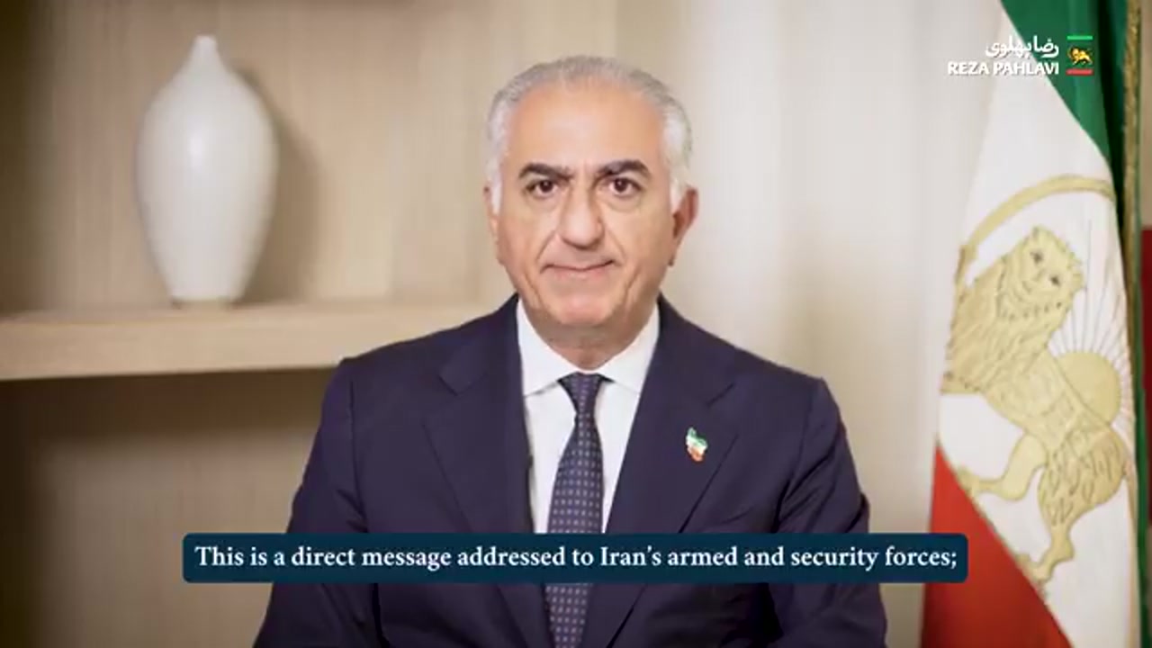 [Video] Iranian Crown Prince Reza Pahlavi calls on armed forces to defect from Islamic Republic