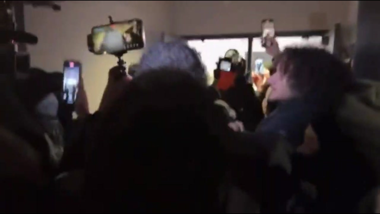 [Video] Rioters breach hotel suspected to house ICE agents