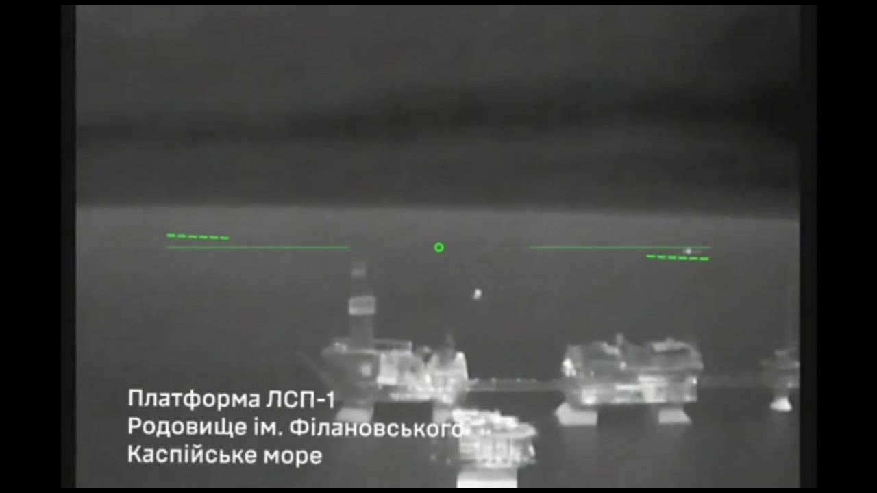 [Video] Ukrainian Forces Strike Three Russian Lukoil Platforms in Caspian Sea
