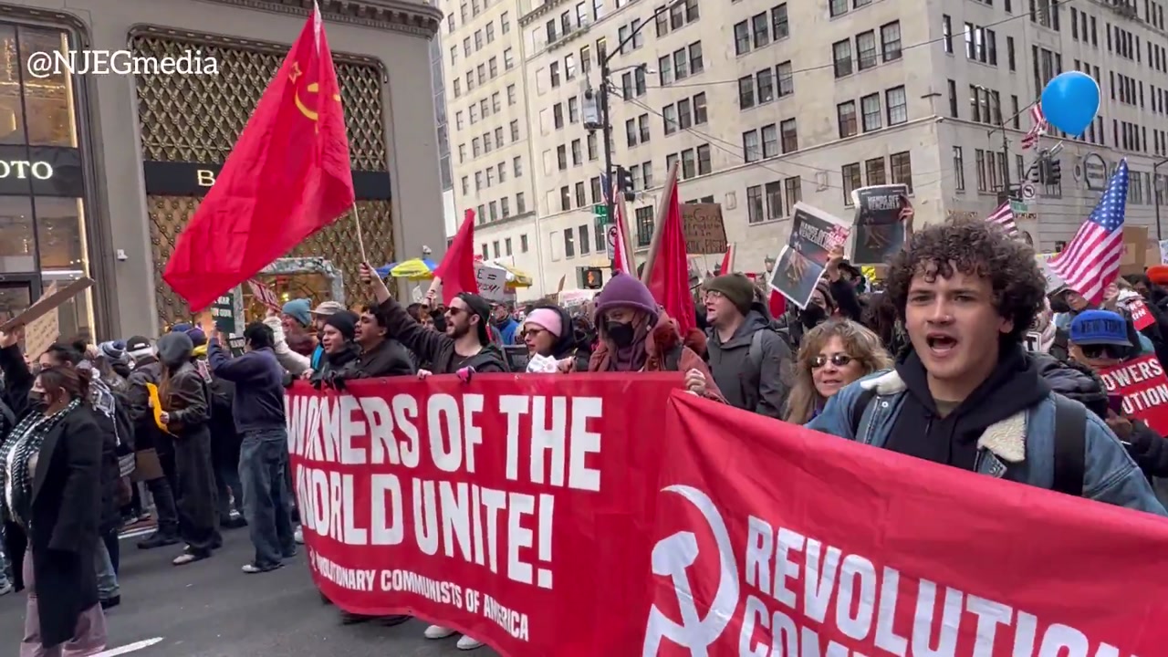 [Video] Communist radicals march in anti-government protest in NYC